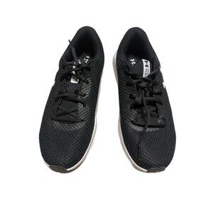 Under Armour Women's Charged Pursuit Running Shoe - Black/Black/White - Size 9